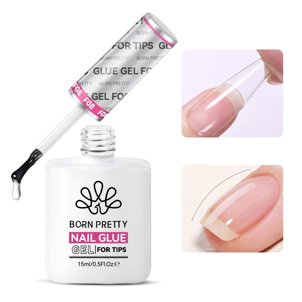 Born PRETTY 15ml Super Strong เล็บกาวสําหรับเล็บปลอมเคล็ดลับเล็บฟังก์ชั่น UV Gel Polish Professional ปลอมเล็บกาวเจลเคลือบเงา
