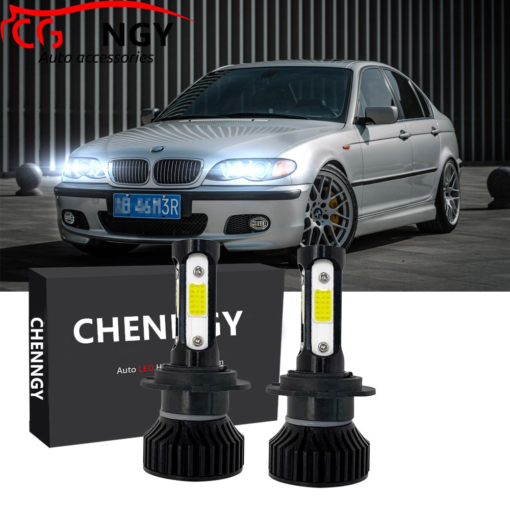 สําหรับ BMW E46 1999-2005 (โคมไฟไฟหน้า) - ชุดแปลงหลอดไฟหน้า H7 LED 6000K 12V-32V สีขาว Qty 2 (1 คู่)