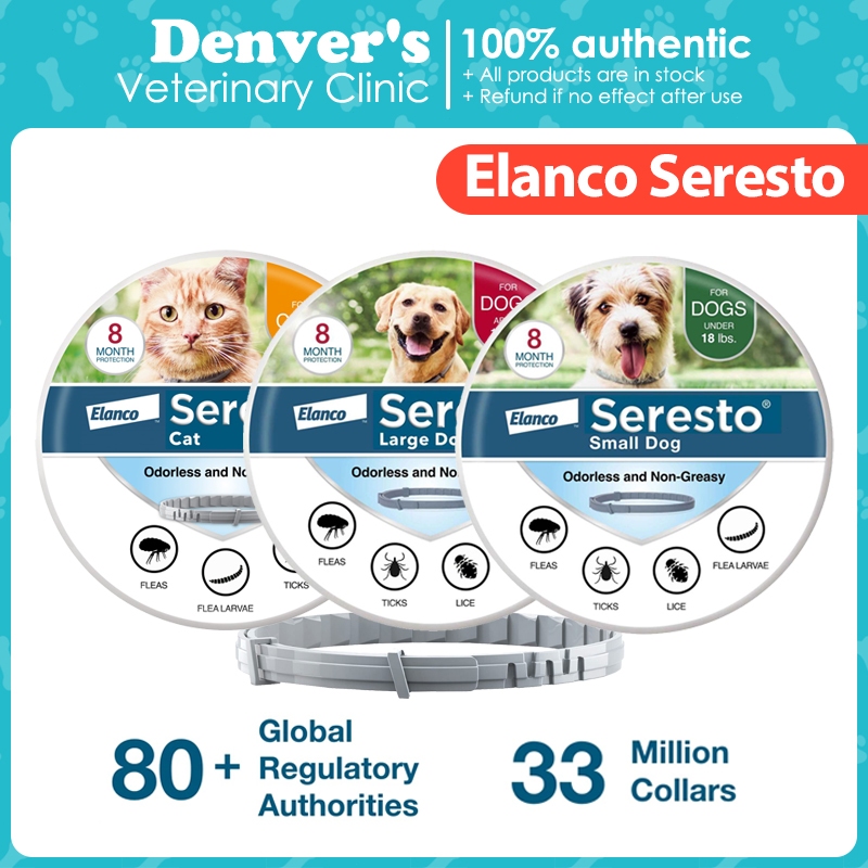 Seresto Elanco Vet-Recommended Flea & Tick Treatment & Prevention Collar for Dogs and Cats 8 Month P