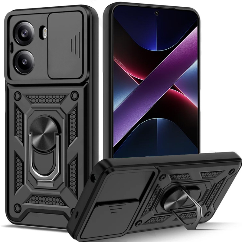 กรณีโทรศัพท์หนักกันกระแทกพร้อมขาตั้งโลหะ เหมาะสำหรับ Poco X8 Pro Max X7 Pro X6 Pro X5 Pro F7 Pro F8 