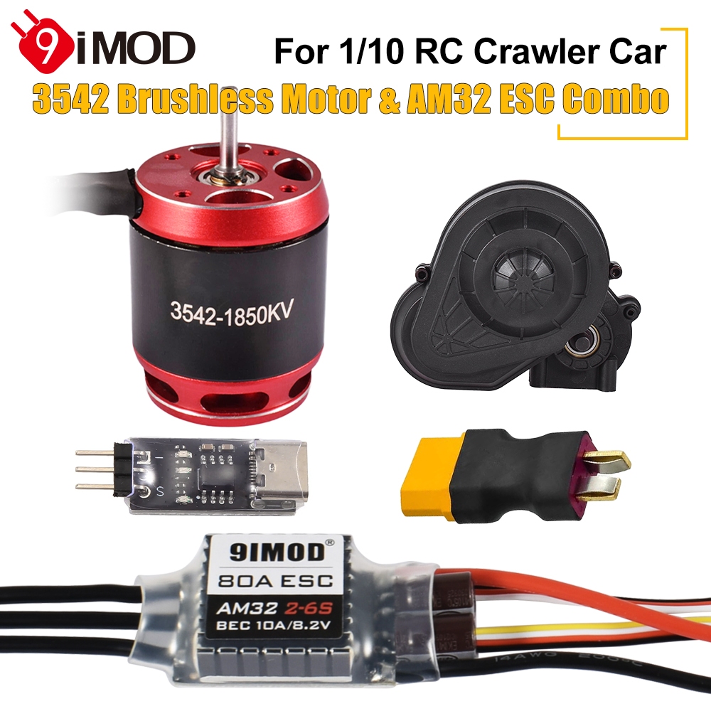 9imod RC Brushless Combo 80A ESC 3542 มอเตอร์ไร้แปรงสําหรับ Axial SCX10 RC Crawler รถอะไหล่