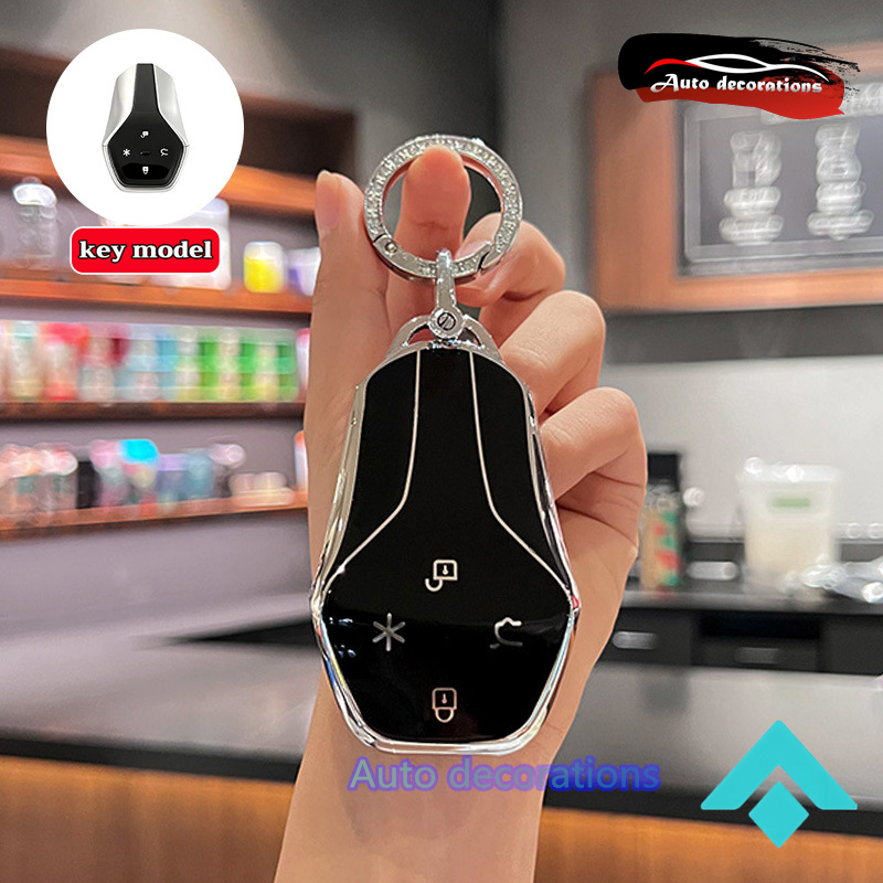 Aion HYPTEC HT เคสกุญแจรถ ขอบเงิน ฝาครอบ พวงกุญแจโบว์ หนัง รูปที่ 6