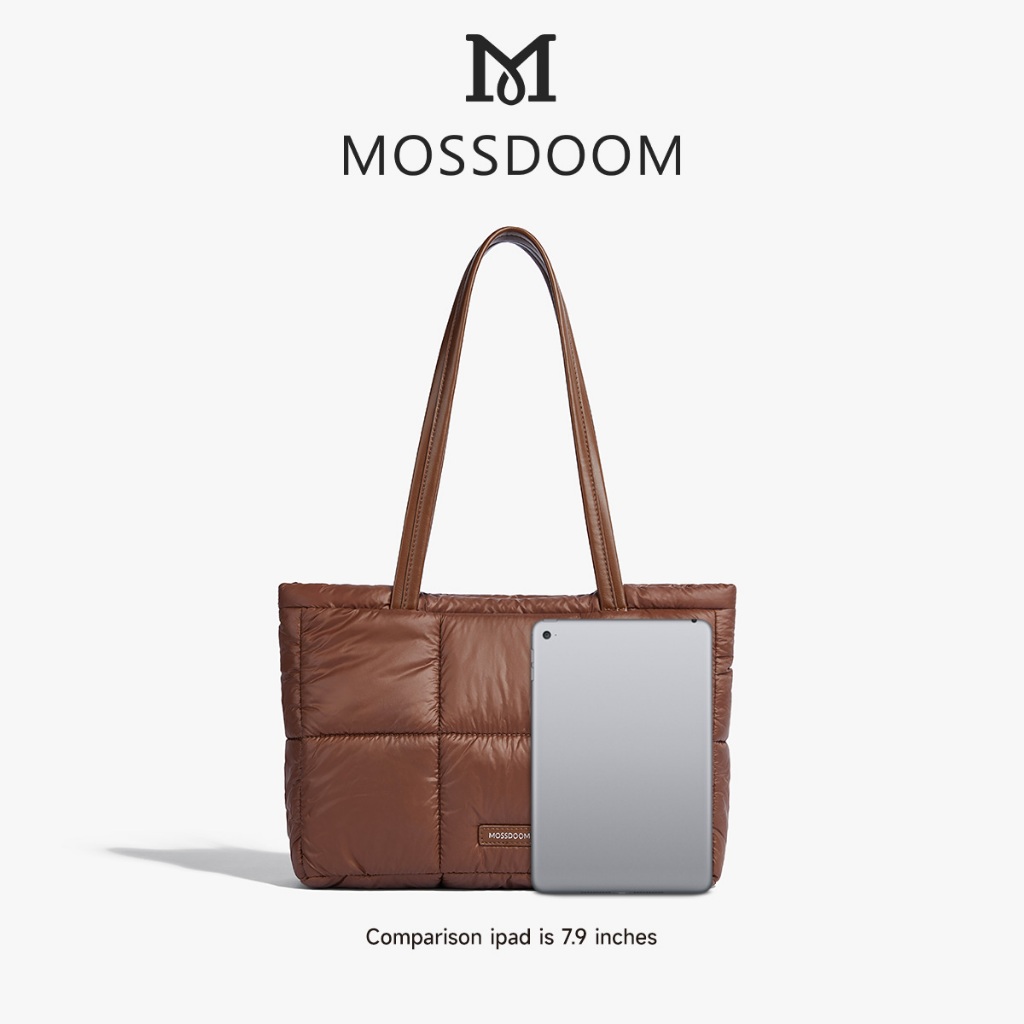 MOSSDOOM Luffie Bag กระเป๋าสะพายไหล่สำหรับผู้หญิง เรียบง่าย มีสไตล์และมีลวดลาย