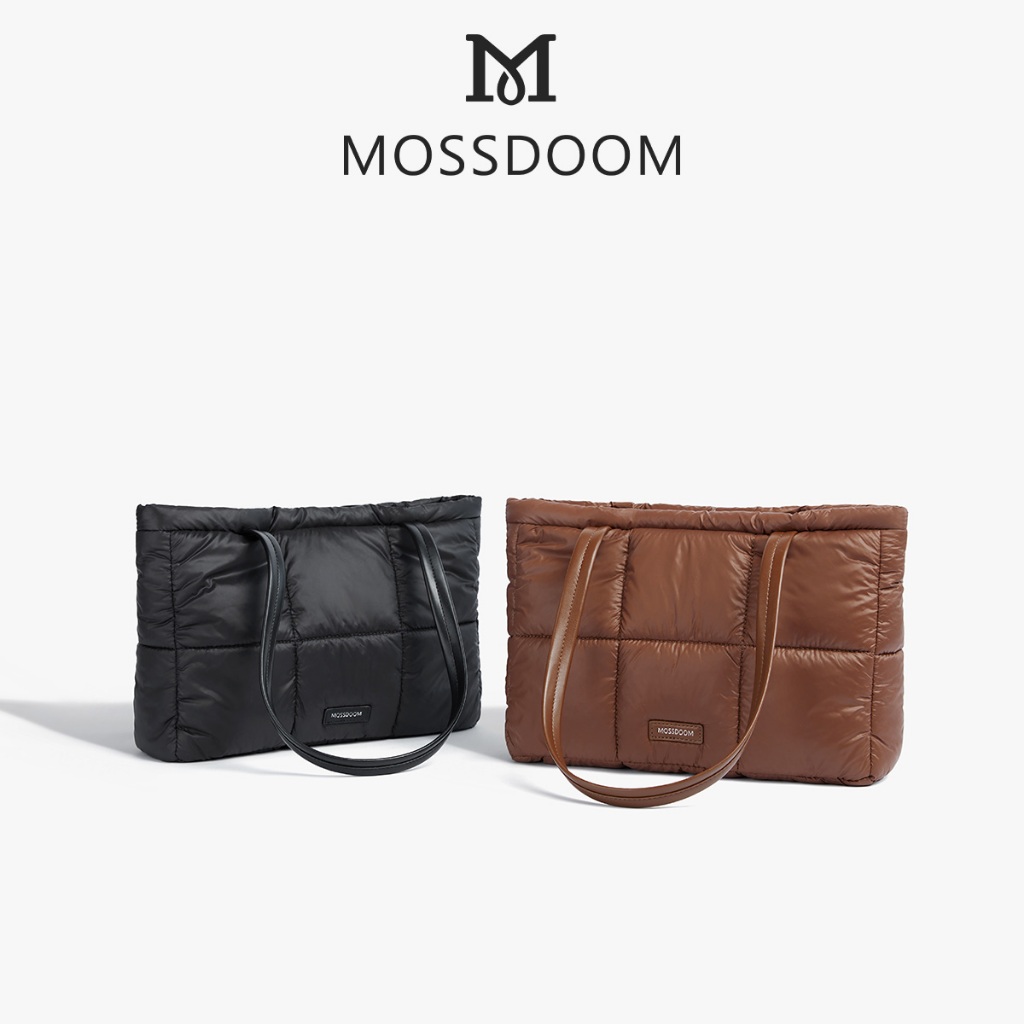 MOSSDOOM Luffie Bag กระเป๋าสะพายไหล่สำหรับผู้หญิง เรียบง่าย มีสไตล์และมีลวดลาย