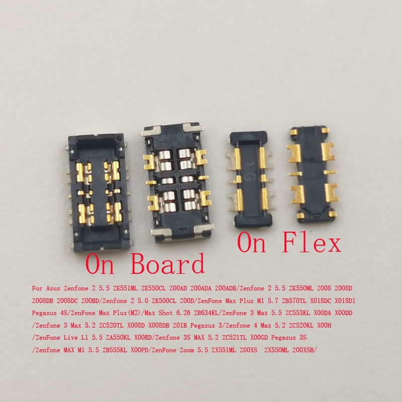 2-10Pcs แบตเตอรี่ Flex FPC Connector ปลั๊กสําหรับ Asus Zenfone 2 Pegasus 3S 4S 3 4 Max Shot Plus M1 