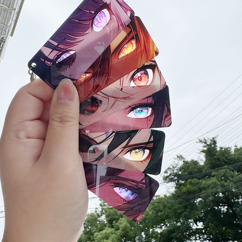 อะนิเมะ Demon Slayer พวงกุญแจ Muichirou Jujutsu Kaisen Gojo eye จี้การ์ดโปร่งใส ราคา ถูกที่สุด ดีลบีเคเค แกลเลอรีภาพที่ 3