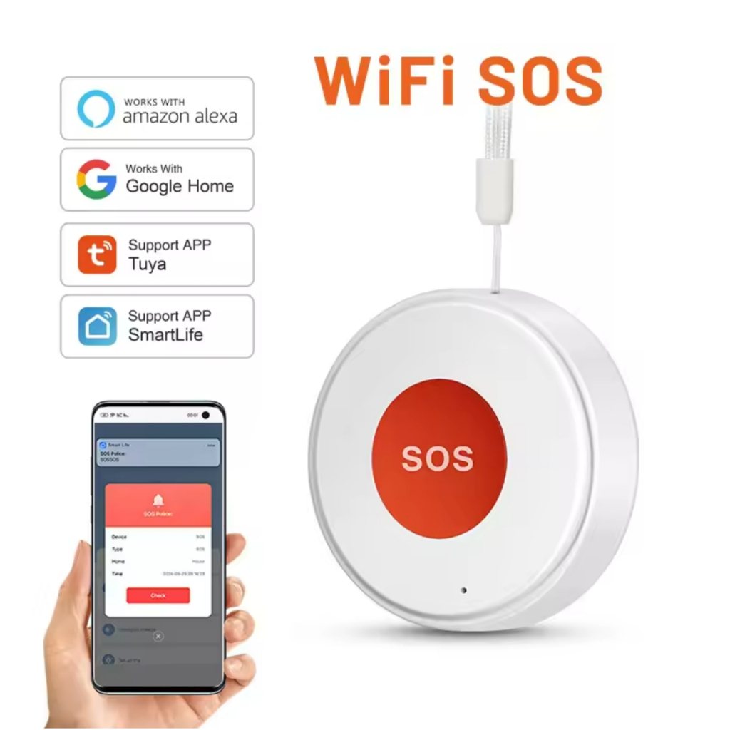 Tuya SOS ฉุกเฉิน Butto ผู้สูงอายุเด็กปลุกฉุกเฉินช่วยสวิทช์ Home Security Protection Smart Life App Control