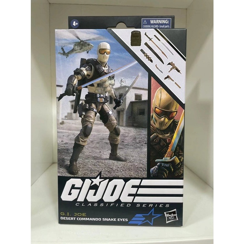 6"gi Joe Classified Series Desert Commando Snake Eyes PVC Action Figure พร้อมกล่อง