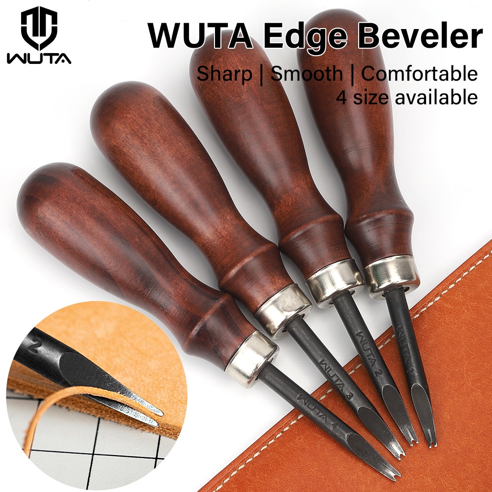 WUTA ขอบเอียงหนัง เครื่องตัดขอบหนัง ทินเนอร์ขอบหนัง เครื่องมือขัดหนัง มุมเอียงสำหรับงานฝีมือหนัง Leather Edge Beveler