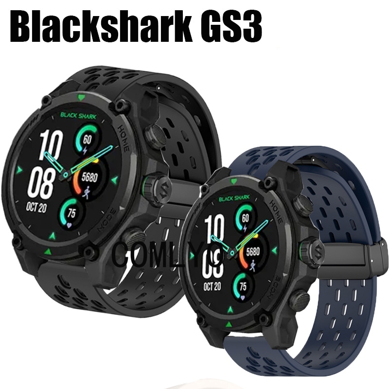 สําหรับ Black Shark GS3 สมาร์ทสายนาฬิกาซิลิโคนเปลี่ยน MEN Band สร้อยข้อมือเข็มขัด