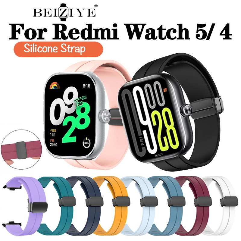 Redmi Watch 5 สายนาฬิกาข้อมือสมาร์ทวอทช์ หัวเข็มขัดแม่เหล็ก สําหรับ Xiaomi Redmi Watch 4 สายนาฬิกาข้อมือซิลิโคน
