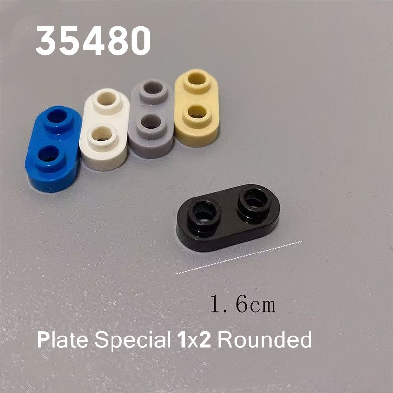 50ชิ้นรอบอิฐ35480แผ่นพิเศษ1x2เข้ากันได้มอคอาคารบล็อกอุปกรณ์เสริมเด็กประกอบของเล่น