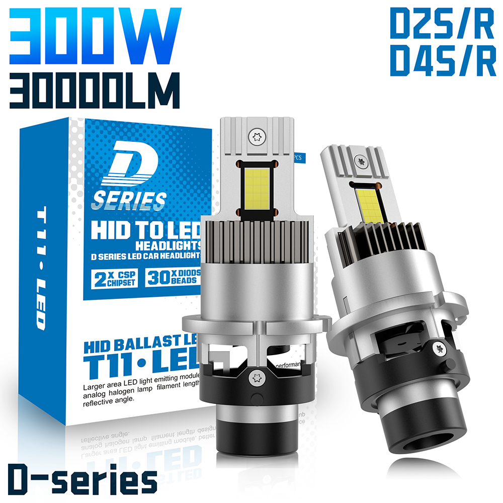 D2S D4S LED ไฟหน้า HID หลอดไฟ D2R D4R ไฟหน้า Canbus 30000LM ไฟ Auto Turbo พัดลมโคมไฟ 12V 24V