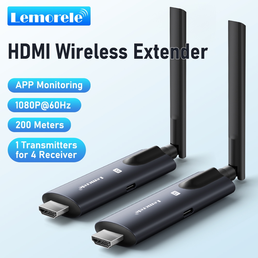 Lemorele R1000 HDMI Wireless Expander 1080p 200m รองรับ 1TX+3RX เหมาะสําหรับคอมพิวเตอร์เพื่อตรวจสอบทีวีโปรเจคเตอร์