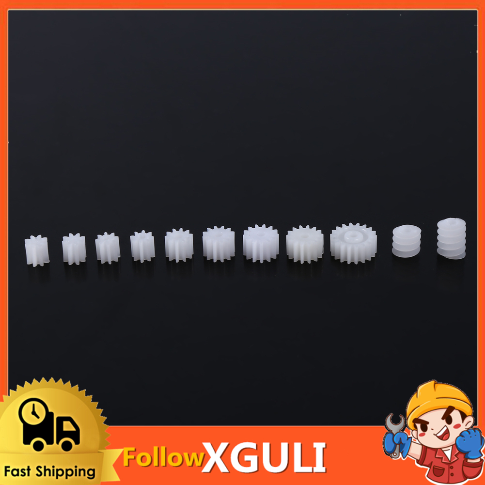 Xguli สำหรับรถยนต์พลาสติกเกียร์หนอนรถบรรทุกแกนเพลาเครื่องบิน 11 ชิ้นหุ่นยนต์