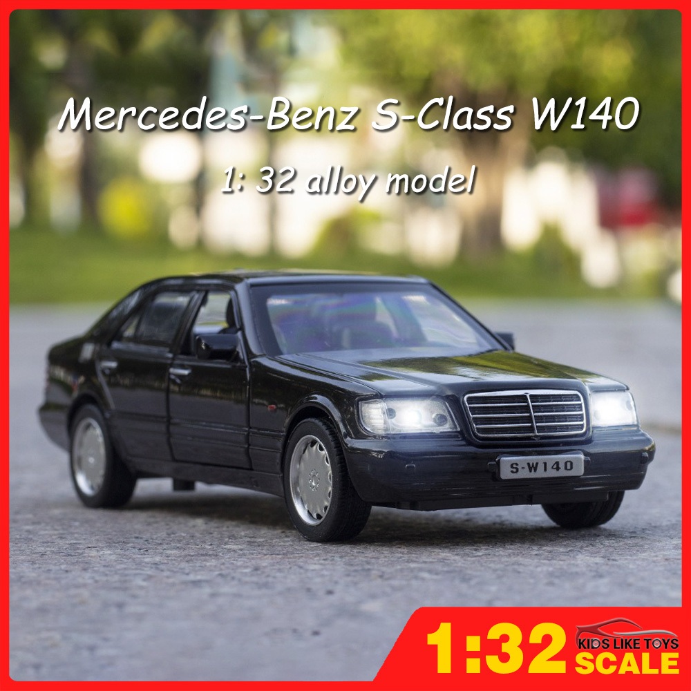 KLT 1: 32 เมอร์เซเดส – เบนซ์ S-Class W140 หล่อตายรุ่นรถยนต์ล้อแม็กรถของเล่นชุดสำหรับเด็กชายและหญิงของขวัญ