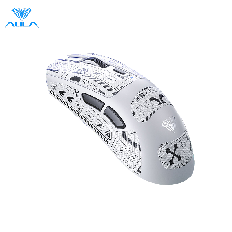 Aula SC380 เมาส์ไร้สาย 59g เมาส์น้ําหนักเบาบลูทูธ/2.4G/Type-C Macro โปรแกรมตามหลักสรีรศาสตร์เกมสํานักงานเม้าส์แม่เหล็กชาร์จที่นั่ง