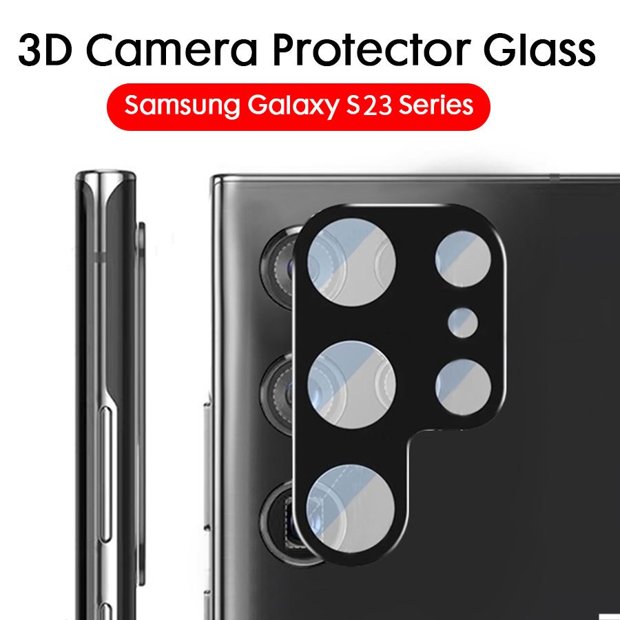 ฟิล์มกระจกนิรภัยกันรอยเลนส์กล้อง 3D สําหรับ Samsung Galaxy S22 Plus Ultra S21 FE S21 S20 Plus Note 1