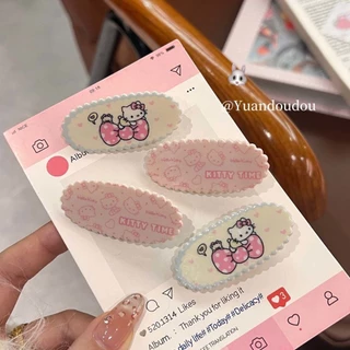 แฟชั่นเกาหลี กิ๊บติดผมแมวคิตตี้สีชมพูหญิง อิน ของขวัญวันเกิดนักเรียนน่ารัก