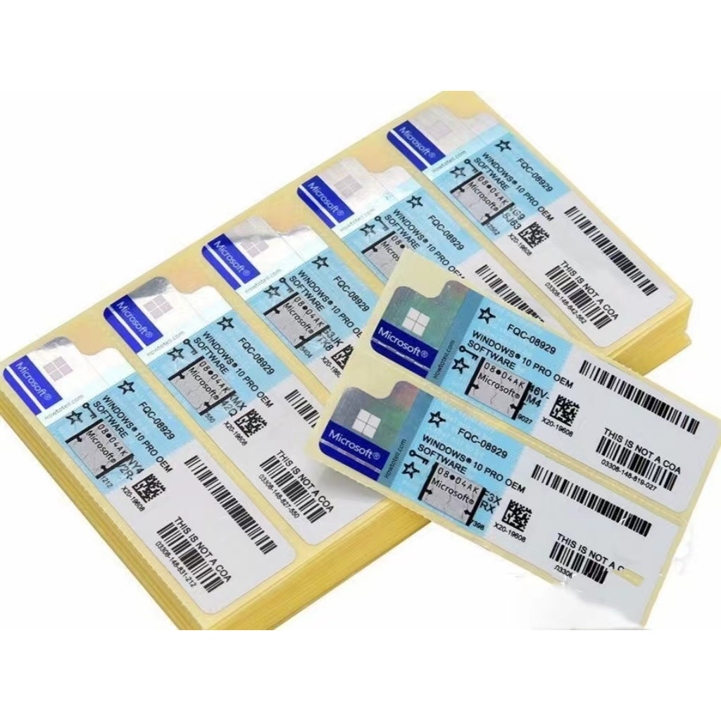 -Win11-专业 OEM Win.10-home 蓝色-บ้าน- ช่อบัณฑิต 贴纸-win.dows-10-pro OEM COA สติ๊กเกอร์