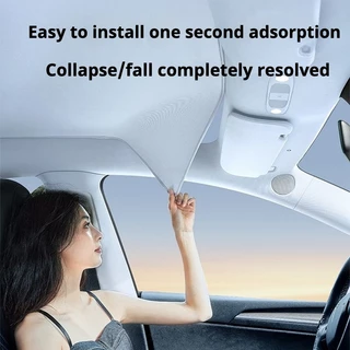 Ora 07/good cat บังแดด ม่านบังแดด uv ฉนวนกันความร้อน การติดตั้งไฟฟ้าสถิต ดำและขาว sunroof sunshade ของแต่งรถ ของแต่งรถยนต