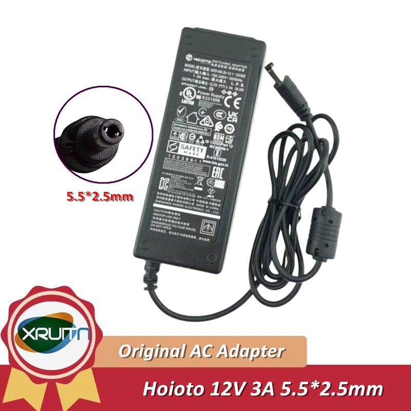 12V 3A 36W ของแท้ HOIOTO ADS-45NP-12-1 12036G ADS-40NP-12-1 12036E ADS-65LSI-12-1 อะแดปเตอร์ AC DC ส
