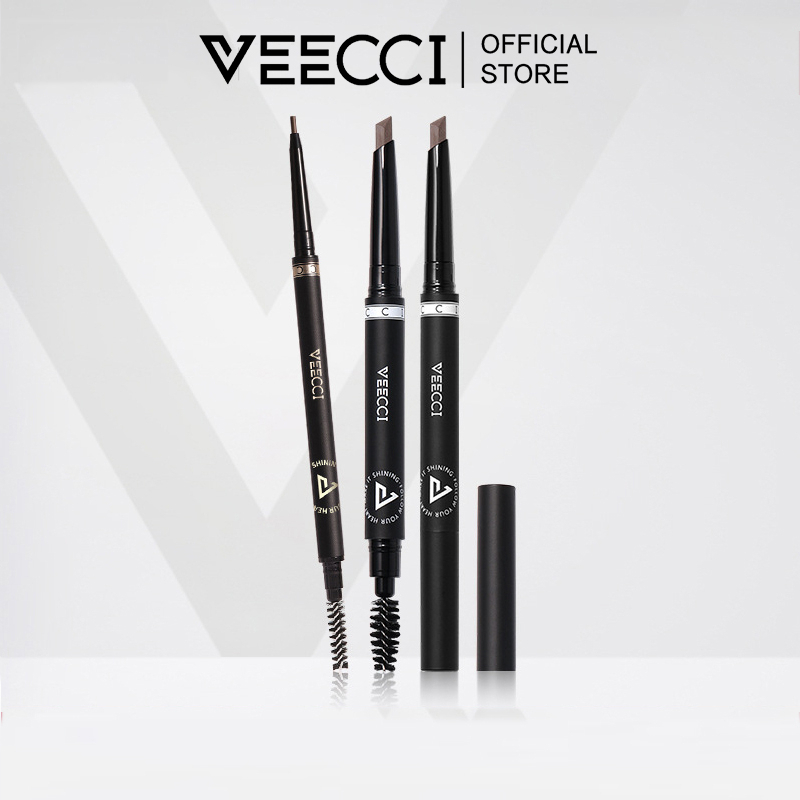 VEECCI สอเขียนคิ้ว แบน หัวปากกา มาพร้อมกับ ที่ปัดคิ้ว จะไม่ จางหายไป ไม่แตกหักง่าย เขียนคิ้ว 0.18g ดินสอเขียนคิ้ว กันน้ำ ดินสอเขียนคิ้วแบบหมุน 2 in 1 มีแปรงปัดคิ้วในตัว มี 8 สีให้เลือก ดินสอเขียนคิ้ว ติดทนนาน กันน้ำ 8 ชั่วโมง ดินสอเขียนคิ้ว เคที่ดอลล์ Cat