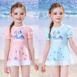 ดิสนีย์ ดิสนีย์ชุดว่ายน้ําเด็กครีมกันแดดสาวชิ้นเดียวน่ารักเจ…