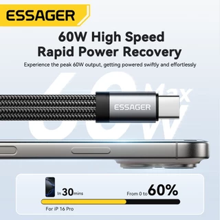 Essager 2 in 1 Type-C ถึง 3.5 มม./Type-C ตัวแปลงเสียง + สายชาร์จ