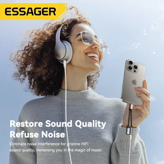Essager 2 in 1 Type-C ถึง 3.5 มม./Type-C ตัวแปลงเสียง + สายชาร์จ