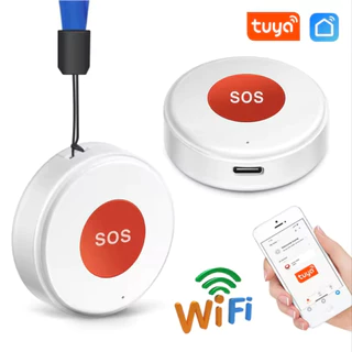 Tuya WiFi สมาร์ท SOS ปุ่มโทรไร้สาย Caregiver Pager โทรศัพท์ Alert Transmitter ปุ่มโทรฉุกเฉินสําหรับเด็กผู้สูงอายุผู้ป่วย