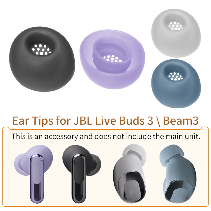 ซิลิโคนหูฟังเคล็ดลับสําหรับ JBL Live Buds 3 หูฟังอุปกรณ์เสริม Ear Tips เคสซิลิโคนสําหรับ JBL Live Be