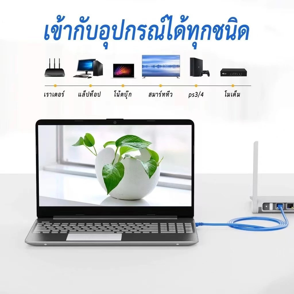【🔥🔥ส่งไวจากไทย】สายแลน CAT6 Lan Cable RJ45 วิ่งเต็มสเปก3m/5m/10m/20m/30m/50m สายเเลน ที่ดีที่สุด สาย LAN ความเร็วสูง