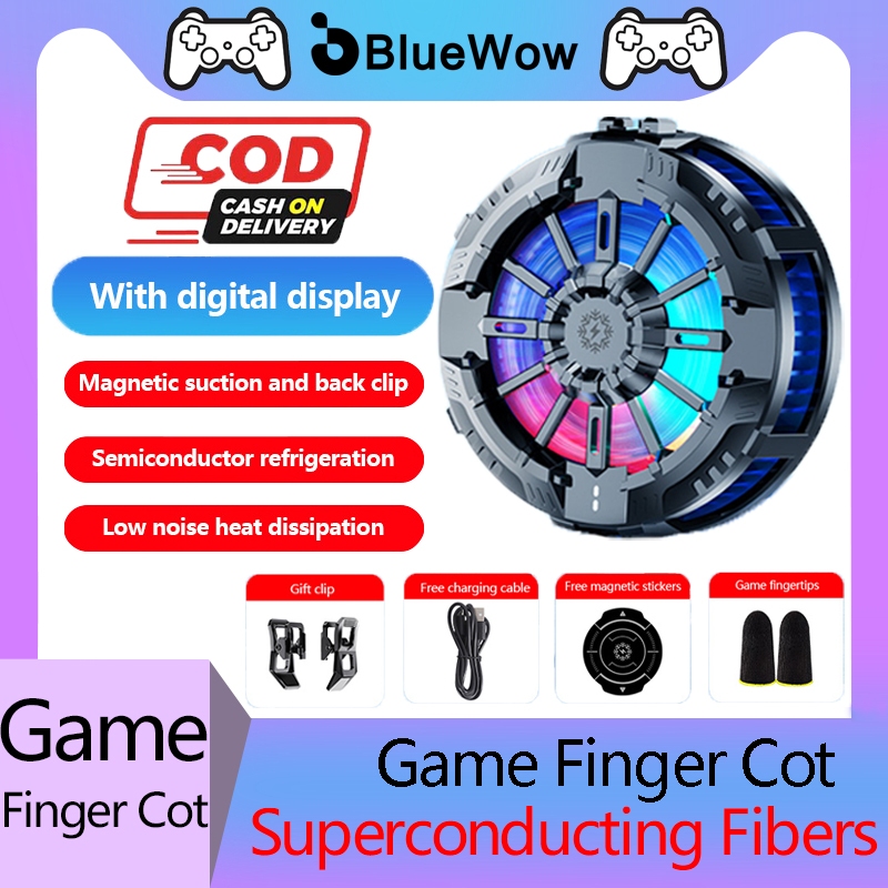 Bluewow X106 Cooler Gaming Cooler คูลเลอร์โทรศัพท์พัดลมระบายความร้อนสมาร์ทโฟนคูลเลอร์เหมาะสําหรับการเล่นเกม