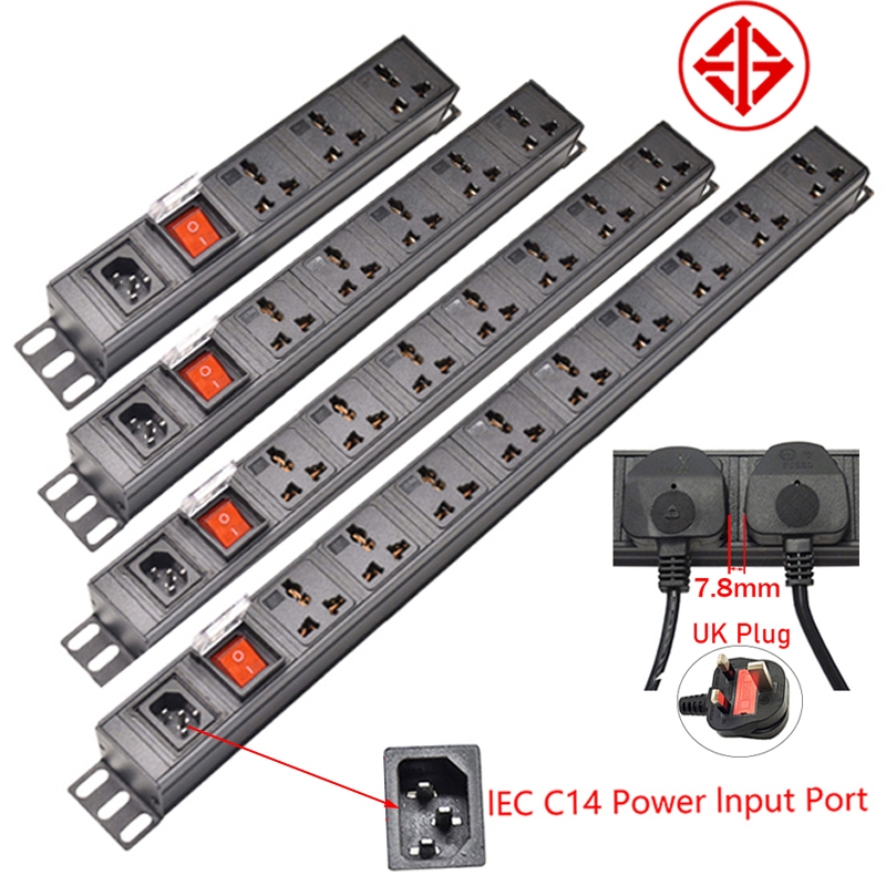 รางปลั๊กไฟ อินพุต C14 PDU 2-12 บิต