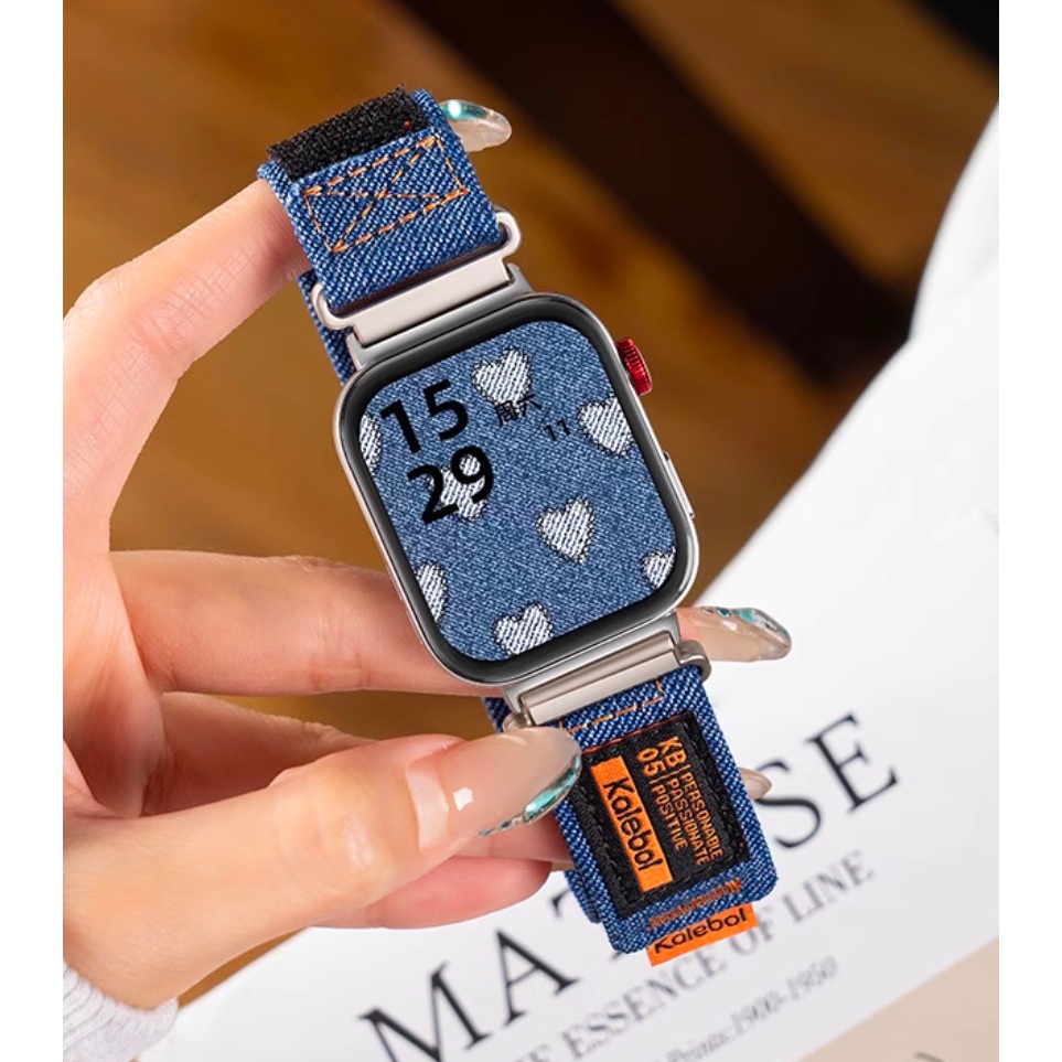 Denim Watch Strap For Huawei watch Fit 4 สาย Huawei watch Fit 4 Pro สายนาฬิกา Huawei Watch Fit 3 สาย