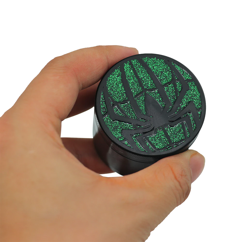 แมงมุม 50 มม. รูปร่าง herb grinder 4 ชั้นวัสดุโลหะบดแบบพกพาเครื่องมือครัวขนาดเล็กของขวัญวันหยุด thumbnail 5