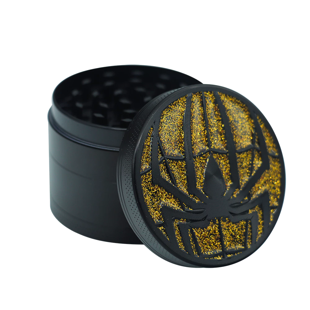 แมงมุม 50 มม. รูปร่าง herb grinder 4 ชั้นวัสดุโลหะบดแบบพกพาเครื่องมือครัวขนาดเล็กของขวัญวันหยุด thumbnail 7