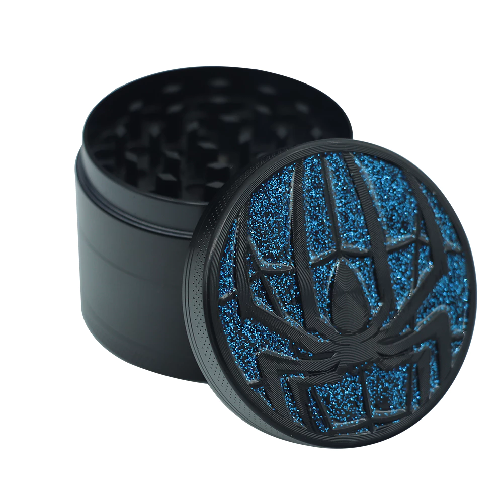 แมงมุม 50 มม. รูปร่าง herb grinder 4 ชั้นวัสดุโลหะบดแบบพกพาเครื่องมือครัวขนาดเล็กของขวัญวันหยุด thumbnail 8
