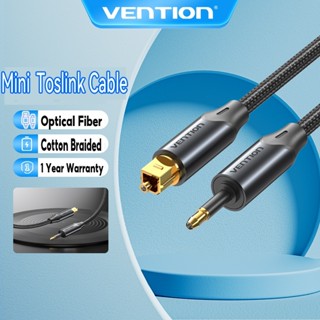 Vention Optical Audio Fiber Square Port Toslink to 3.5mm Min…