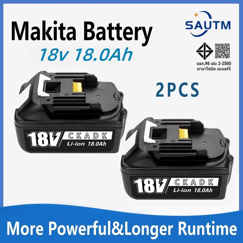 Makita 18V 18.0Ah แบตเตอรี่ 18000mah LiIon แบตเตอรี่เปลี่ยนเครื่องมือแบตเตอรี่สําหรับ MAKITA BL1830 BL1830 + 3A Charger
