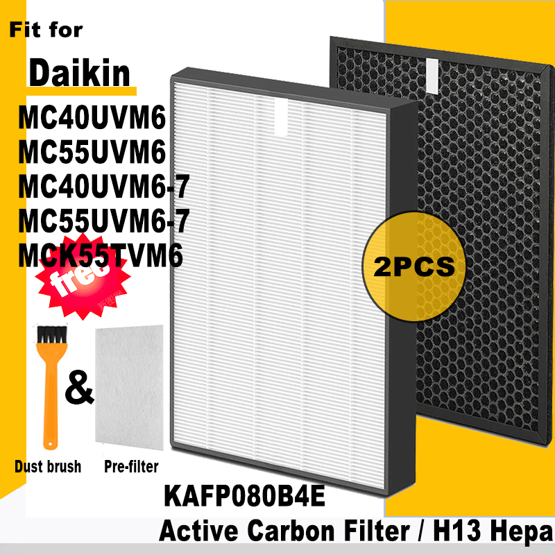 สําหรับ Daikin MC40UVM6 MC55UVM6 MC55UVM6-7 MC40UVM6-7 MCK55TVM6 เครื่องฟอกอากาศ HEPA Filter และแผ่น