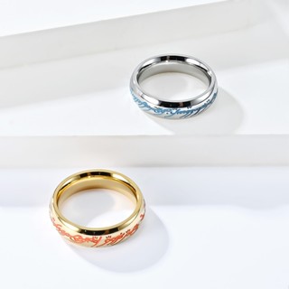 Kemstone Luminous เหล็กทังสเตน Lord of The Rings เครื่องประด…