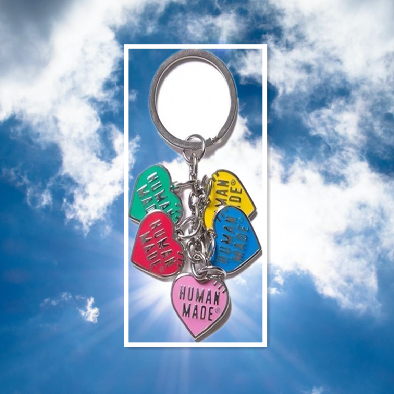 Street Wear HUMAN MADE พวงกุญแจ 20SS ห้าสี Love keyring จี้พวงกุญแจเปลี่ยนสร้อยคอ