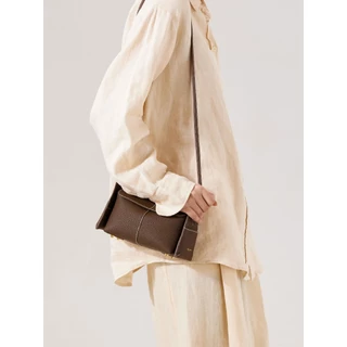 Songmont Mini Drippy Roof Bag กระเป๋าสะพายไหล่ Full-Grain Cow Leather Sling Bag Women