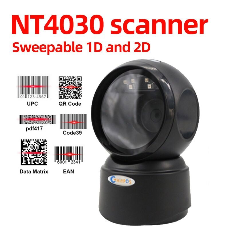 เครื่องสแกนบาร์โค้ด Image Platform Desktop Scanner 1D 2D QR code reader USB Omnidirectional