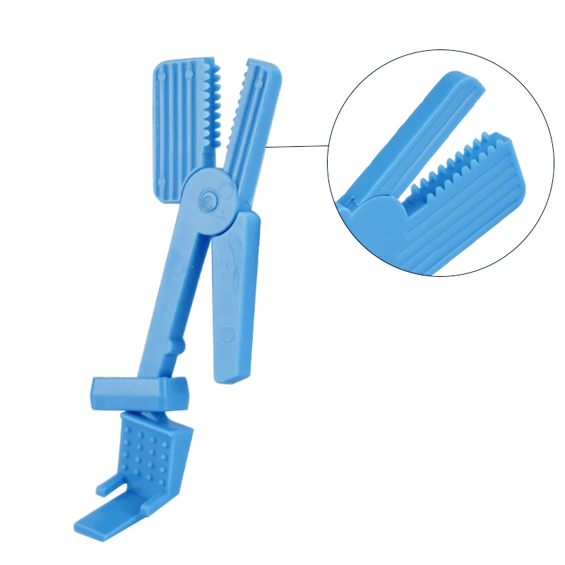 10 ชิ้นทันตกรรมพลาสติก X-Ray ฟิล์ม Snap Radiograph ผู้ถือคลิปสีฟ้าทันตแพทย์ Lab อุปกรณ์วัสดุสิ้นเปลื