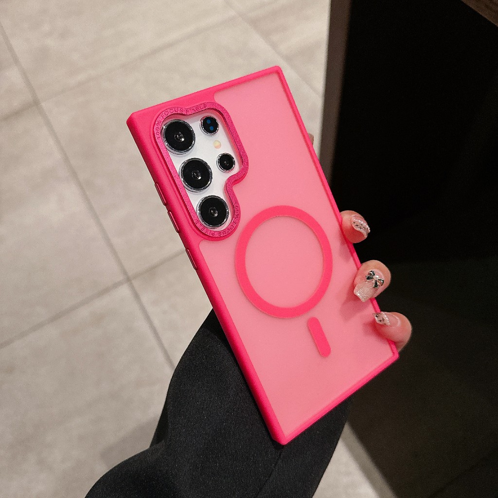 กันกระแทก Matte เคสโทรศัพท์แม่เหล็กโปร่งแสงสําหรับ Samsung A57 S26 S25 S24FE S24 Plus S23 Ultra Casing Anti-Fall Hard Cover