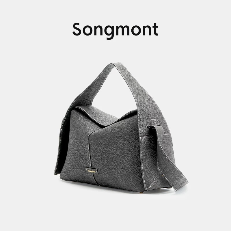 Songmont Medium Drippy Roof Bag กระเป๋าถือสําหรับผู้หญิงกระเป๋าสะพายหนัง