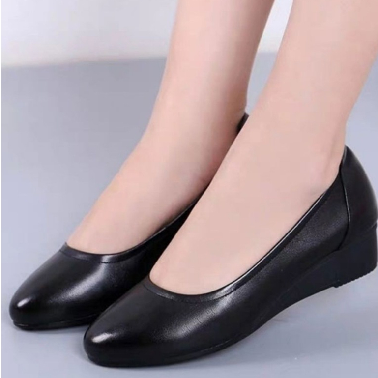 รองเท้า แบนสไตล์สีทึบสำหรับผู้หญิง, รองเท้าเดินเรียบ ๆ ที่สวมได้ง่าย, หน้าเท้ากลมสำหรับใส่ทุกวัน - รูปที่ 3